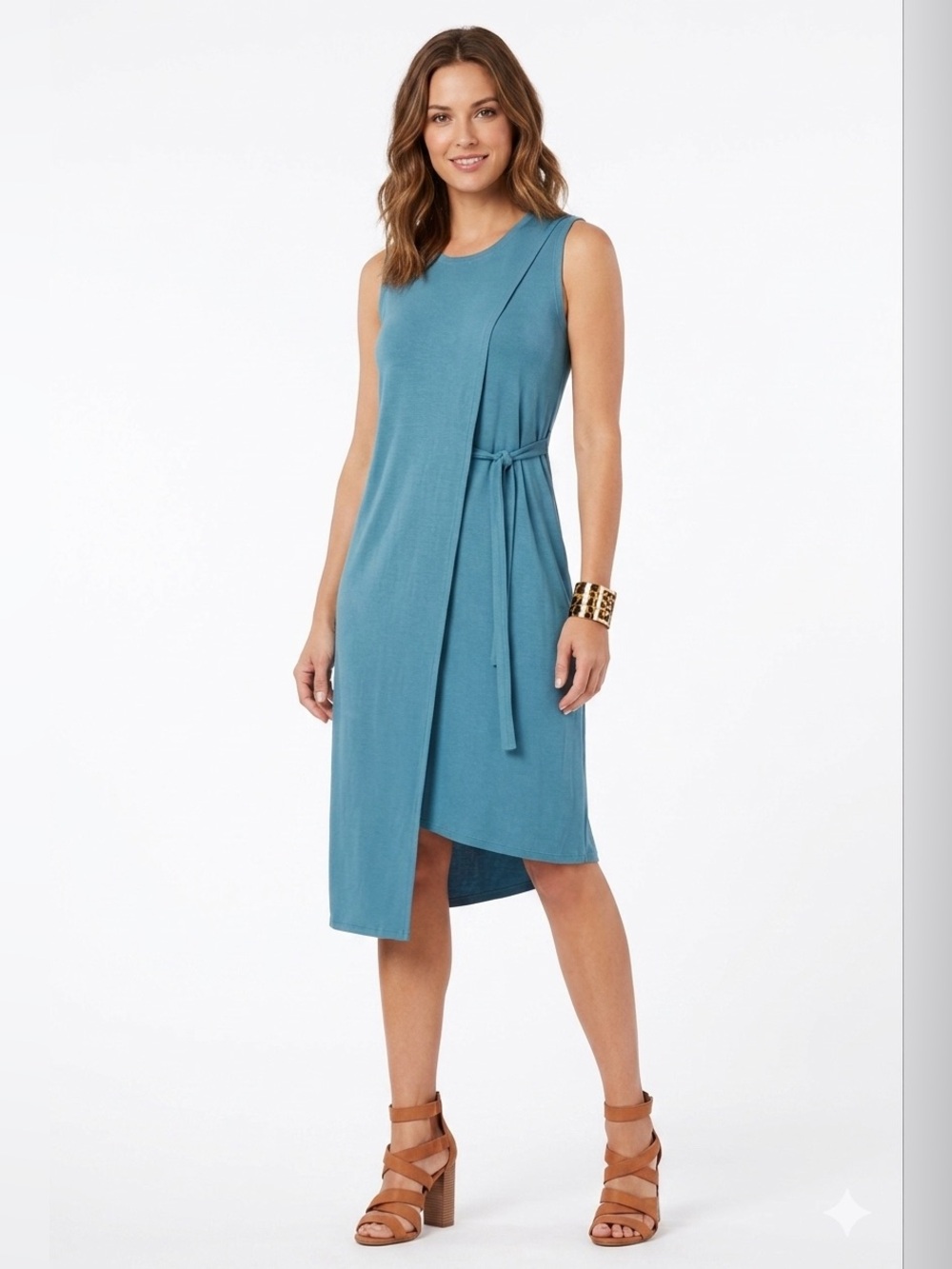 BCBGMAXAZRIA Arissa Asymmetric Overlay Wrap Dress